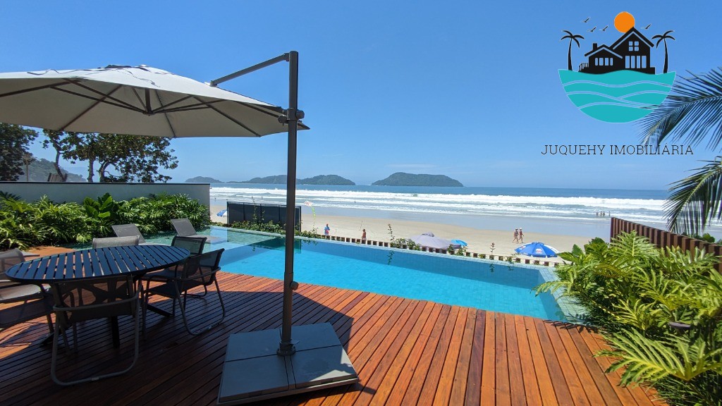 PÉ NA AREIA JUQUEHY - 5 Suítes, piscina, jacuzzi, terraço gourmet, vista para as ilhas, churrasqueira, 383 m² Juquehy Imobiliária