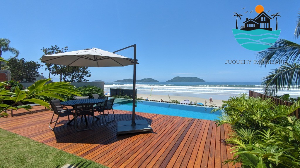PÉ NA AREIA JUQUEHY - 5 Suítes, piscina, jacuzzi, terraço gourmet, vista para as ilhas, churrasqueira, 383 m² Juquehy Imobiliária