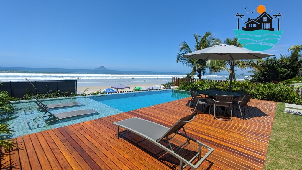 PÉ NA AREIA JUQUEHY - 5 Suítes, piscina, jacuzzi, terraço gourmet, vista para as ilhas, churrasqueira, 383 m² Juquehy Imobiliária