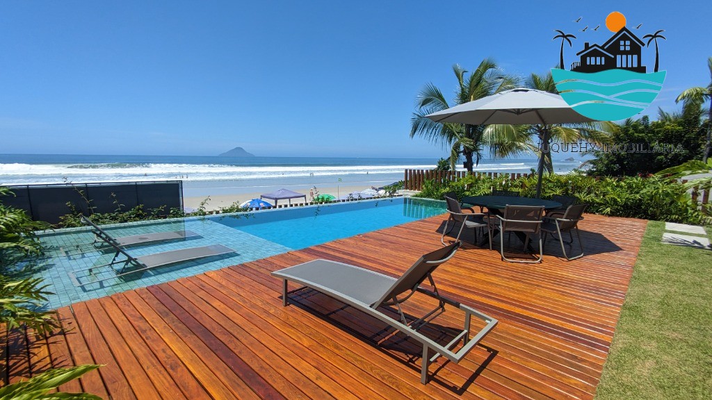 PÉ NA AREIA JUQUEHY - 5 Suítes, piscina, jacuzzi, terraço gourmet, vista para as ilhas, churrasqueira, 383 m² Juquehy Imobiliária