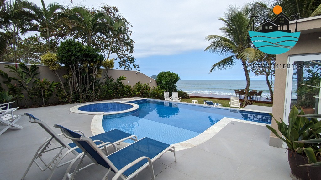 Casa Pé na Areia em Juquehy, Canto Direito - Aluguel de Temporada, piscina, sauna, 6 suítes, acomoda 16 pessoas Juquehy Imobiliária