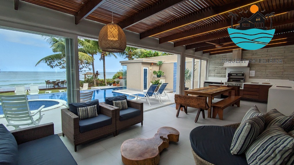 Casa Pé na Areia em Juquehy, Canto Direito - Aluguel de Temporada, piscina, sauna, 6 suítes, acomoda 16 pessoas Juquehy Imobiliária