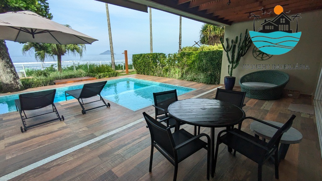 Casa Pé na Areia a venda em Juquehy, 4 Suítes, Piscina privativa com vista para o Mar, serviço de praia, 02 vagas auto Juquehy Imobiliária