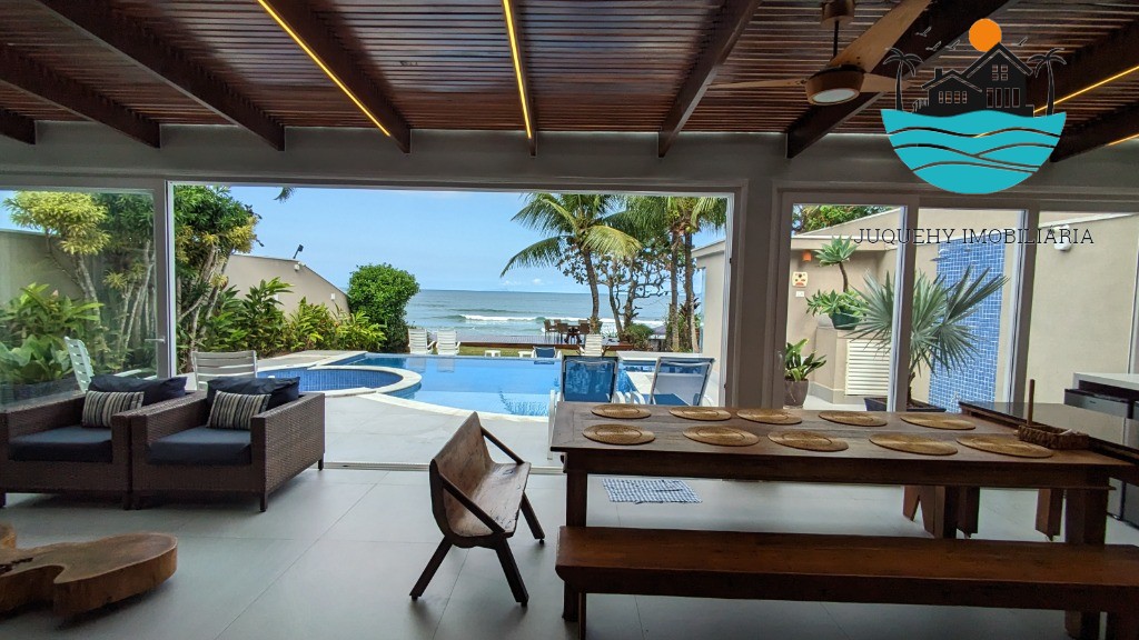 Casa Pé na Areia em Juquehy, Canto Direito - Aluguel de Temporada, piscina, sauna, 6 suítes, acomoda 16 pessoas Juquehy Imobiliária