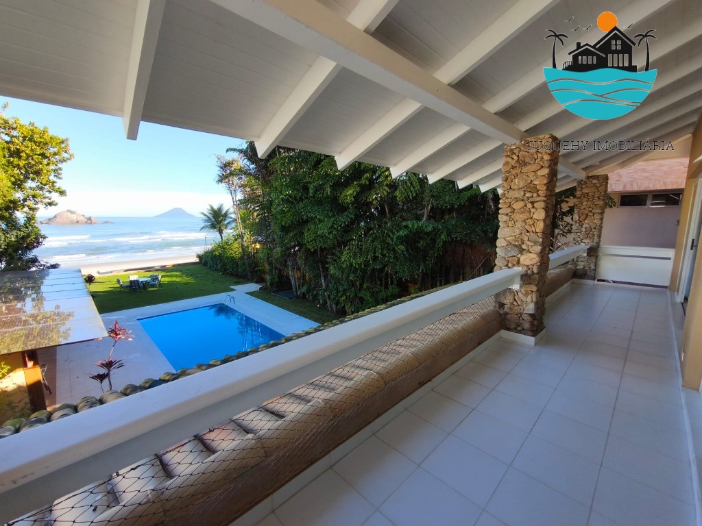 Casa pé na areia para venda e aluguel de temporada em Juquehy, com piscina, churrasqueira, max 12 pessoas Juquehy Imobiliária