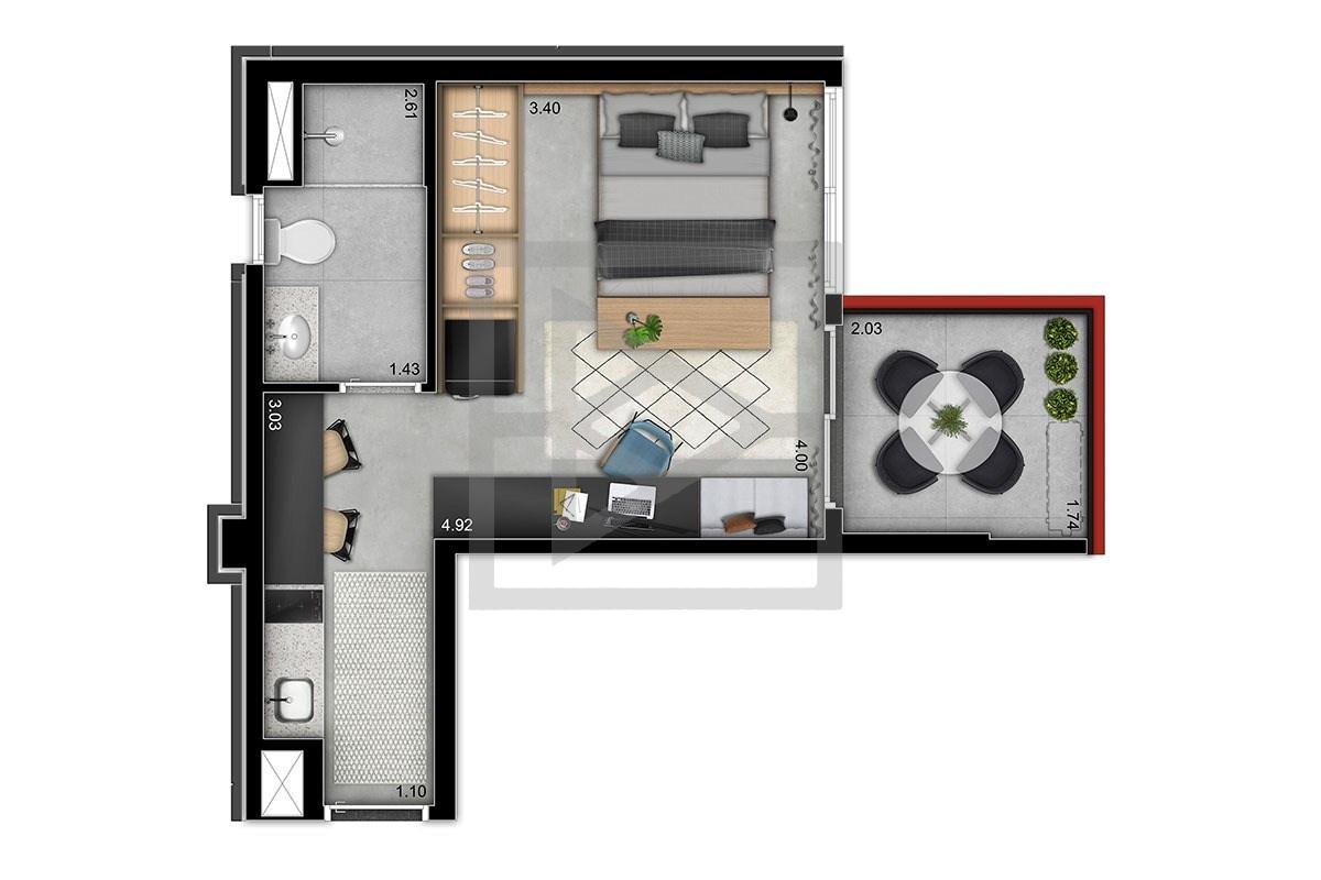 Apartamento, 1 quarto, 32 m² - Foto 24