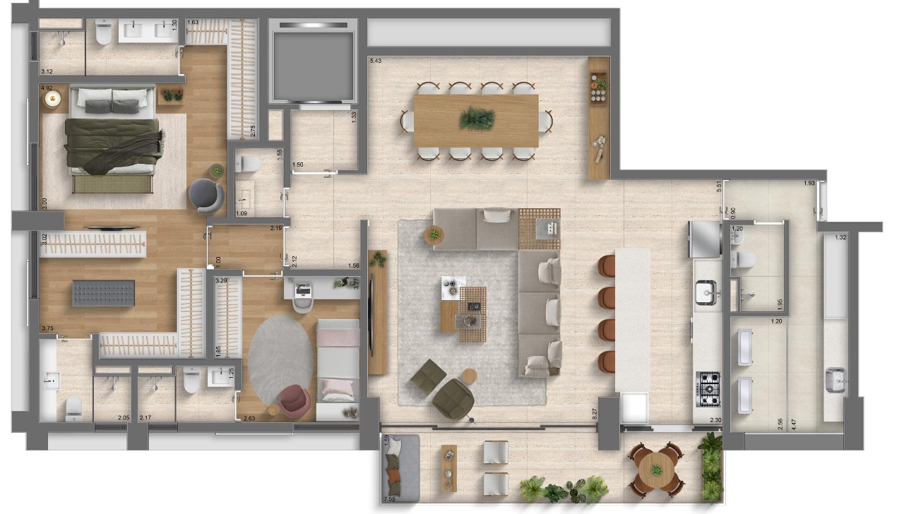 Apartamento, 3 quartos, 166 m² - Foto 48