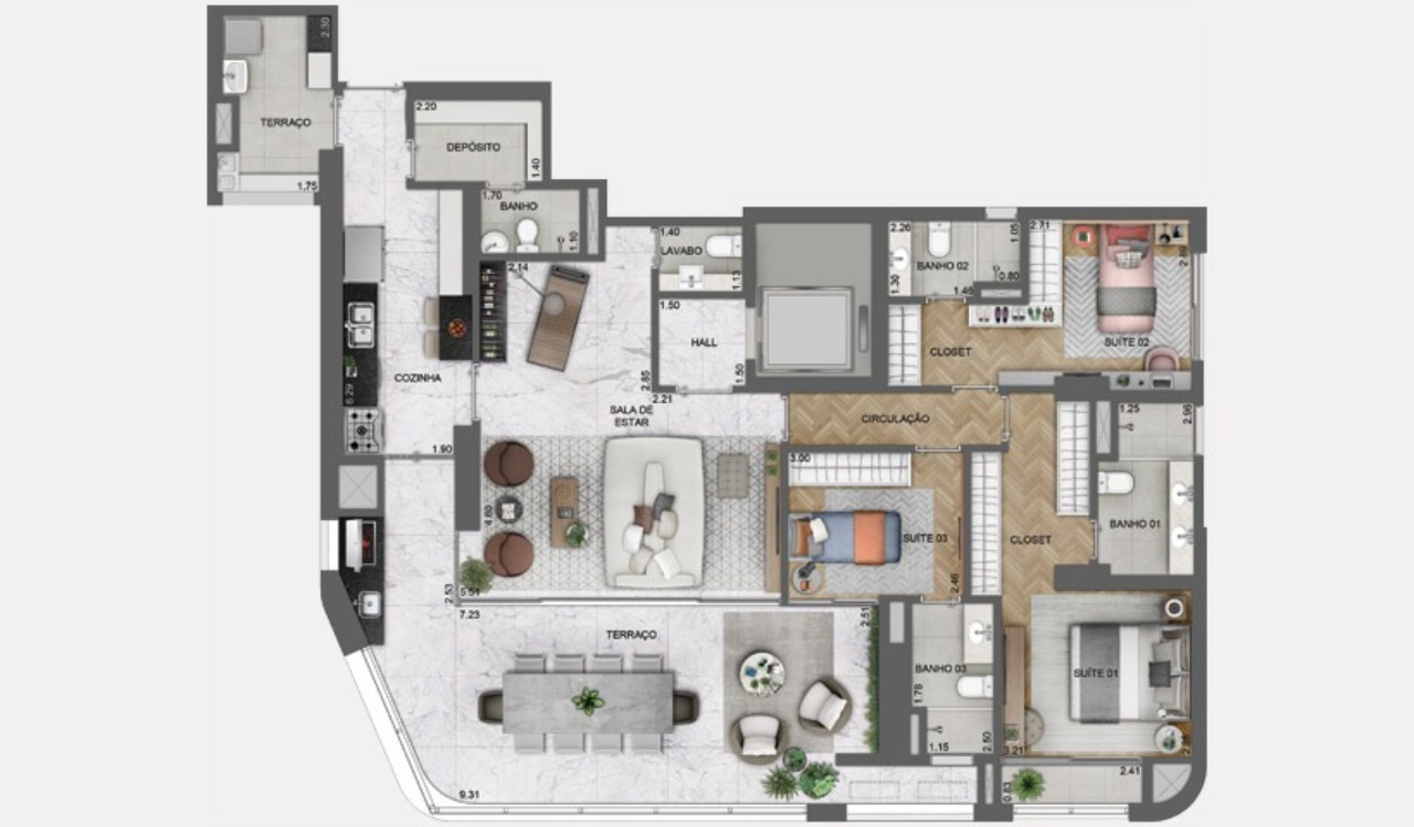 Apartamento, 3 quartos, 162 m² - Foto 48