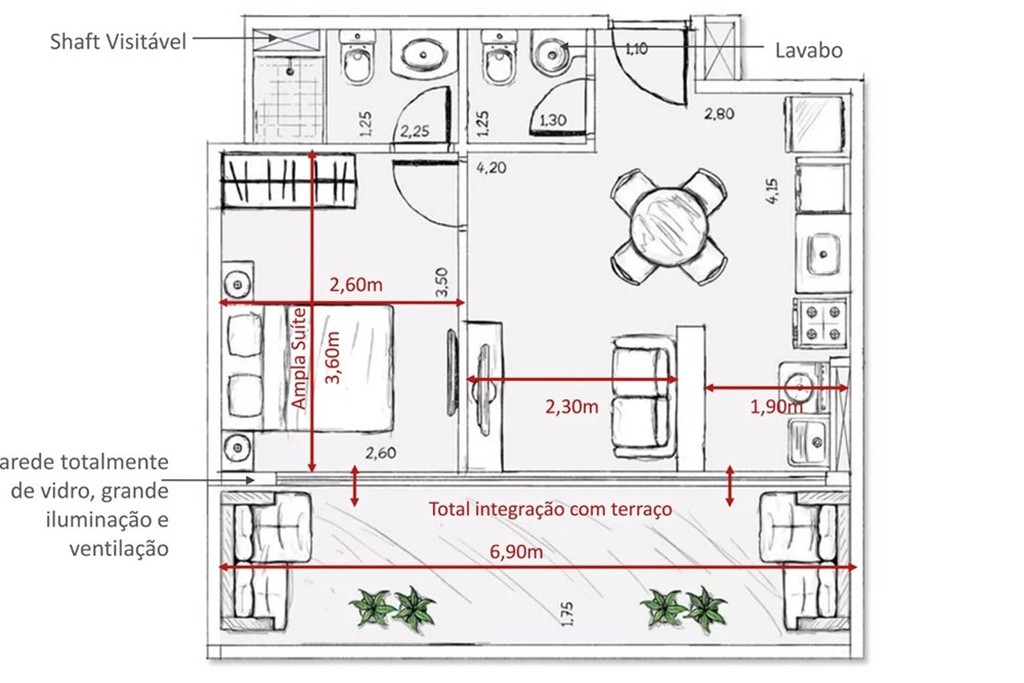 Apartamento, 1 quarto, 48 m² - Foto 46