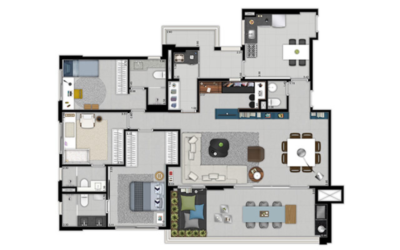 Apartamento, 3 quartos, 159 m² - Foto 50