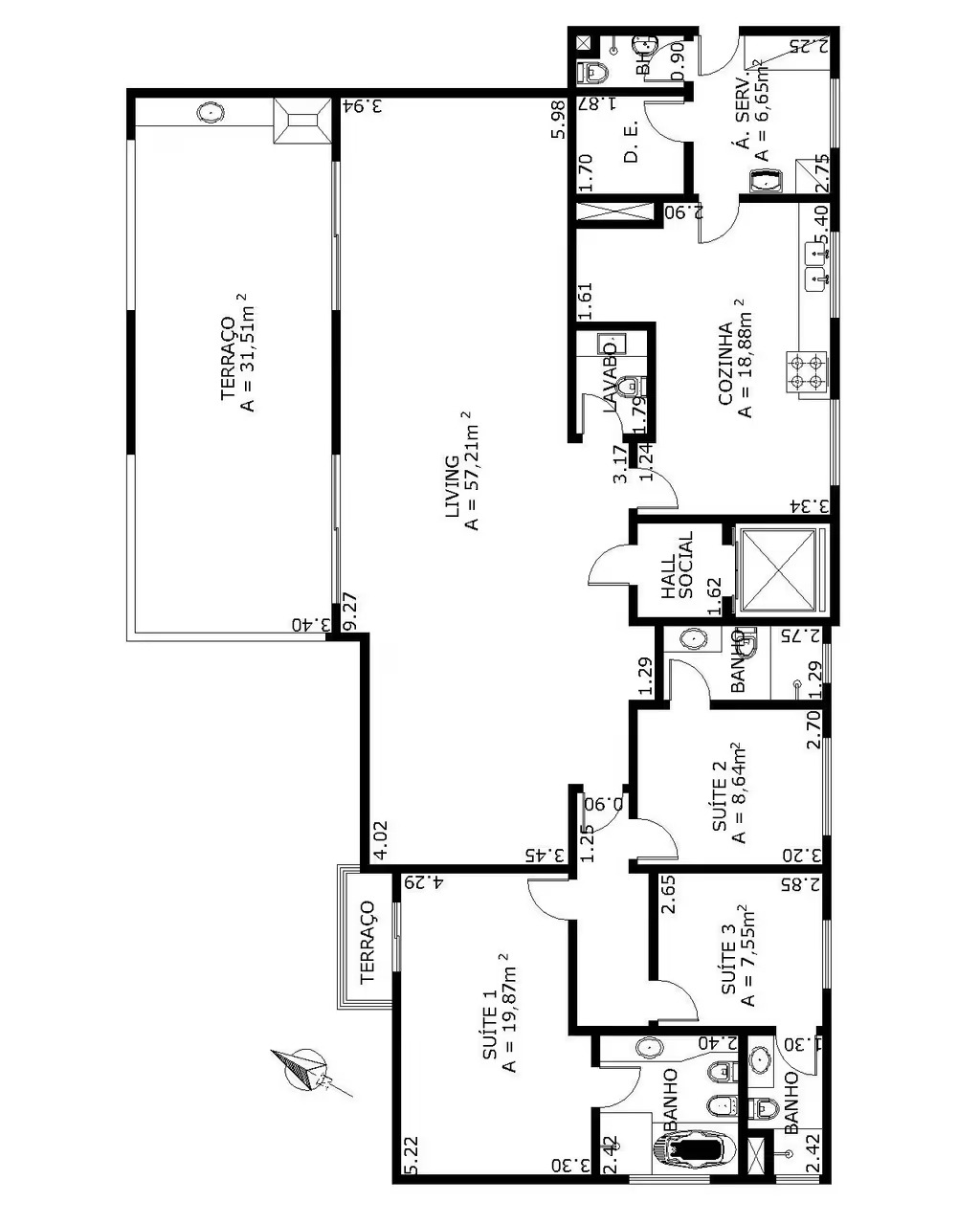 Apartamento, 3 quartos, 168 m² - Foto 50