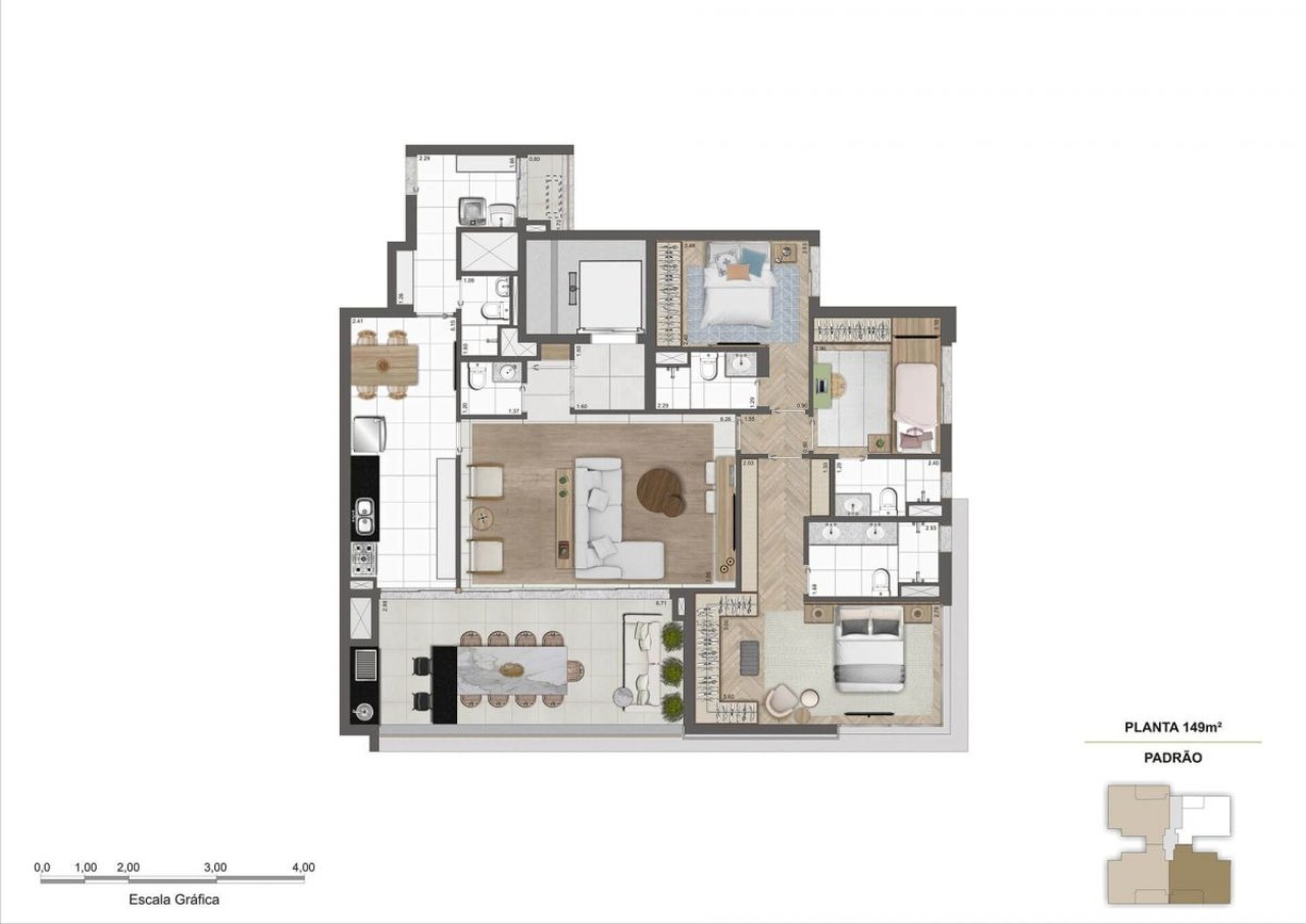Apartamento, 3 quartos, 149 m² - Foto 31