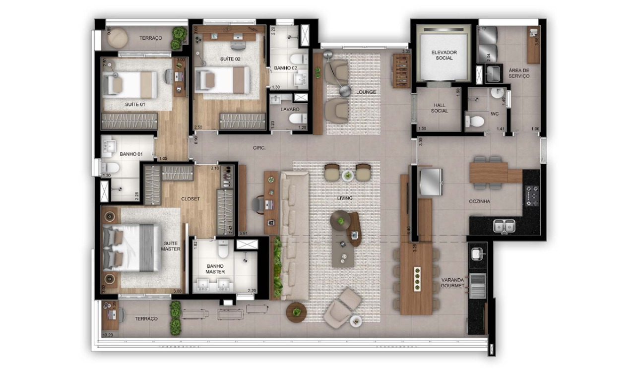 Apartamento, 3 quartos, 160 m² - Foto 35