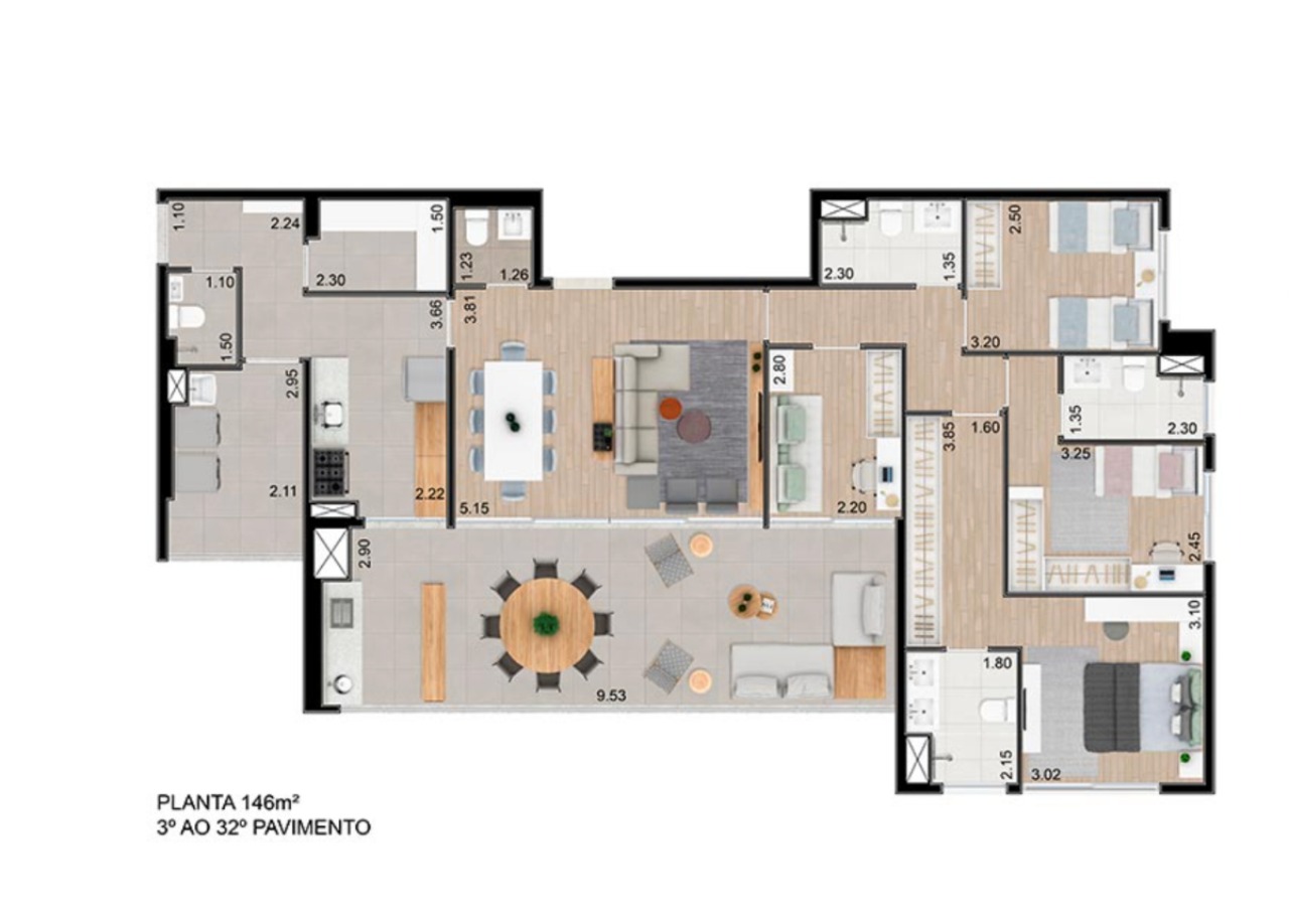 Apartamento, 4 quartos, 146 m² - Foto 34