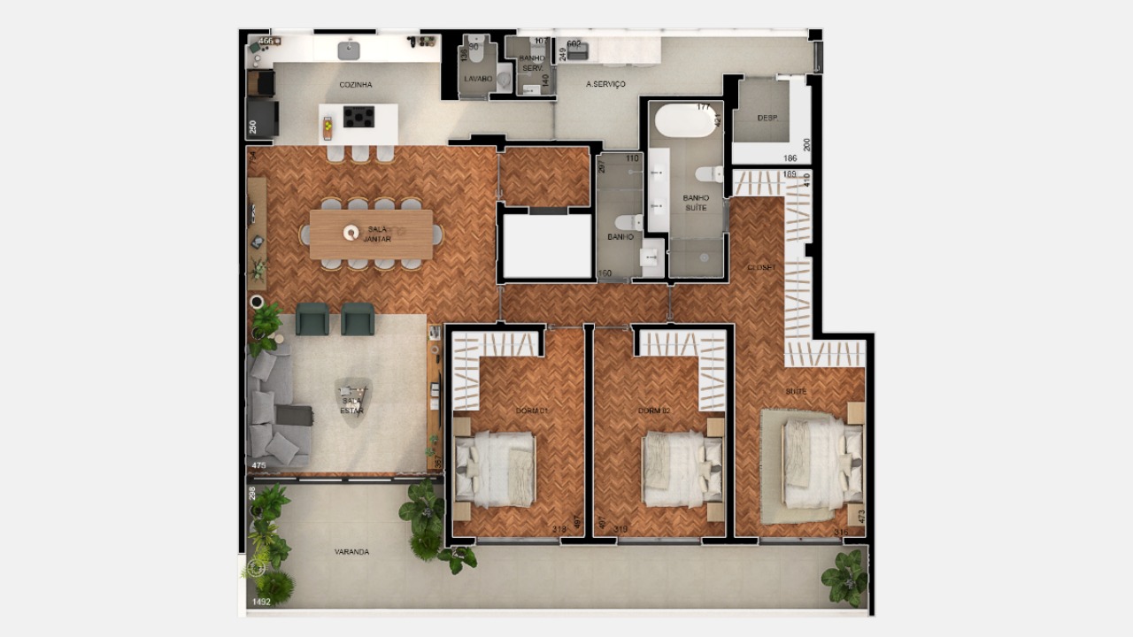 Apartamento, 3 quartos, 202 m² - Foto 50
