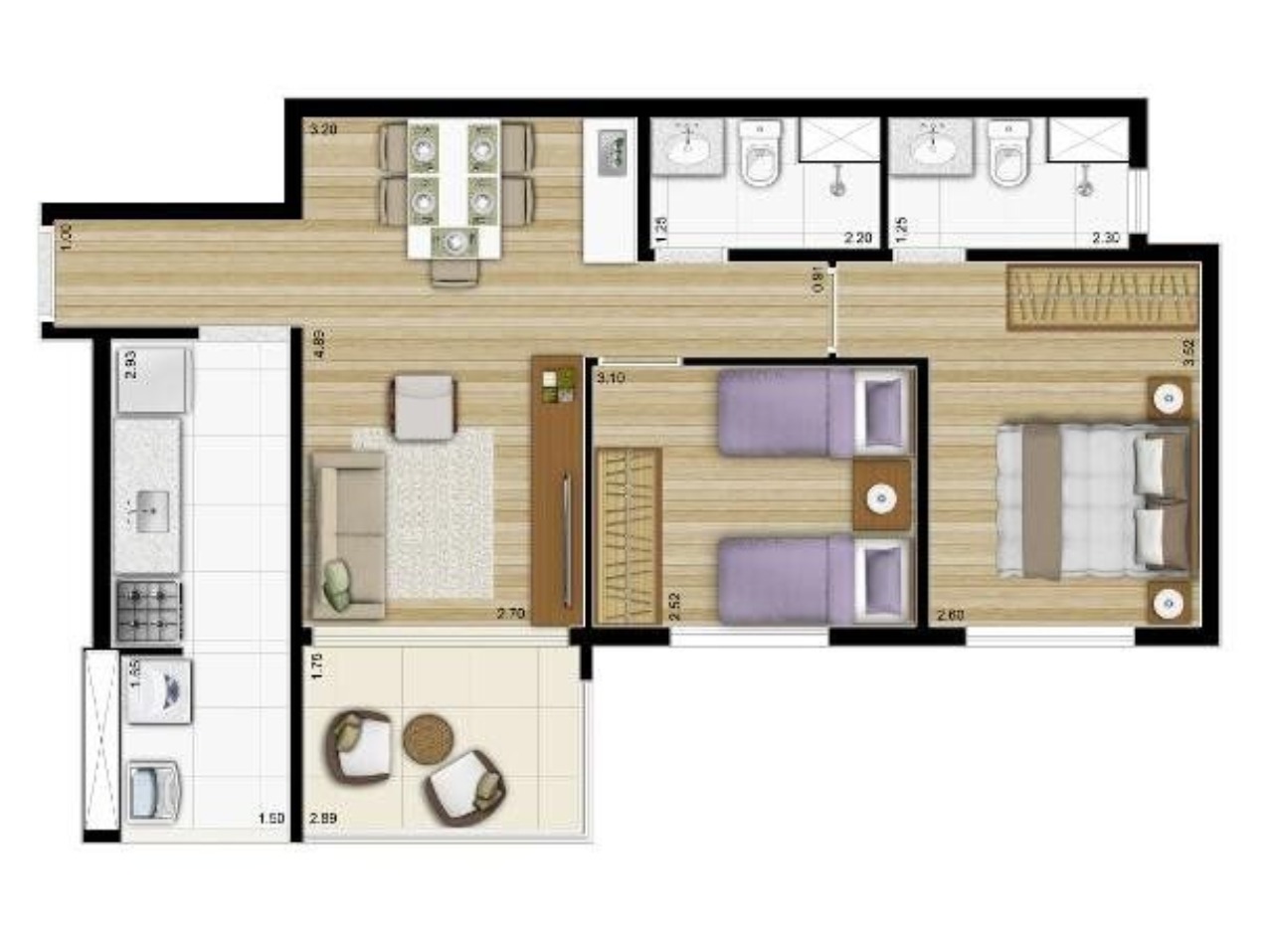Apartamento, 2 quartos, 65 m² - Foto 28