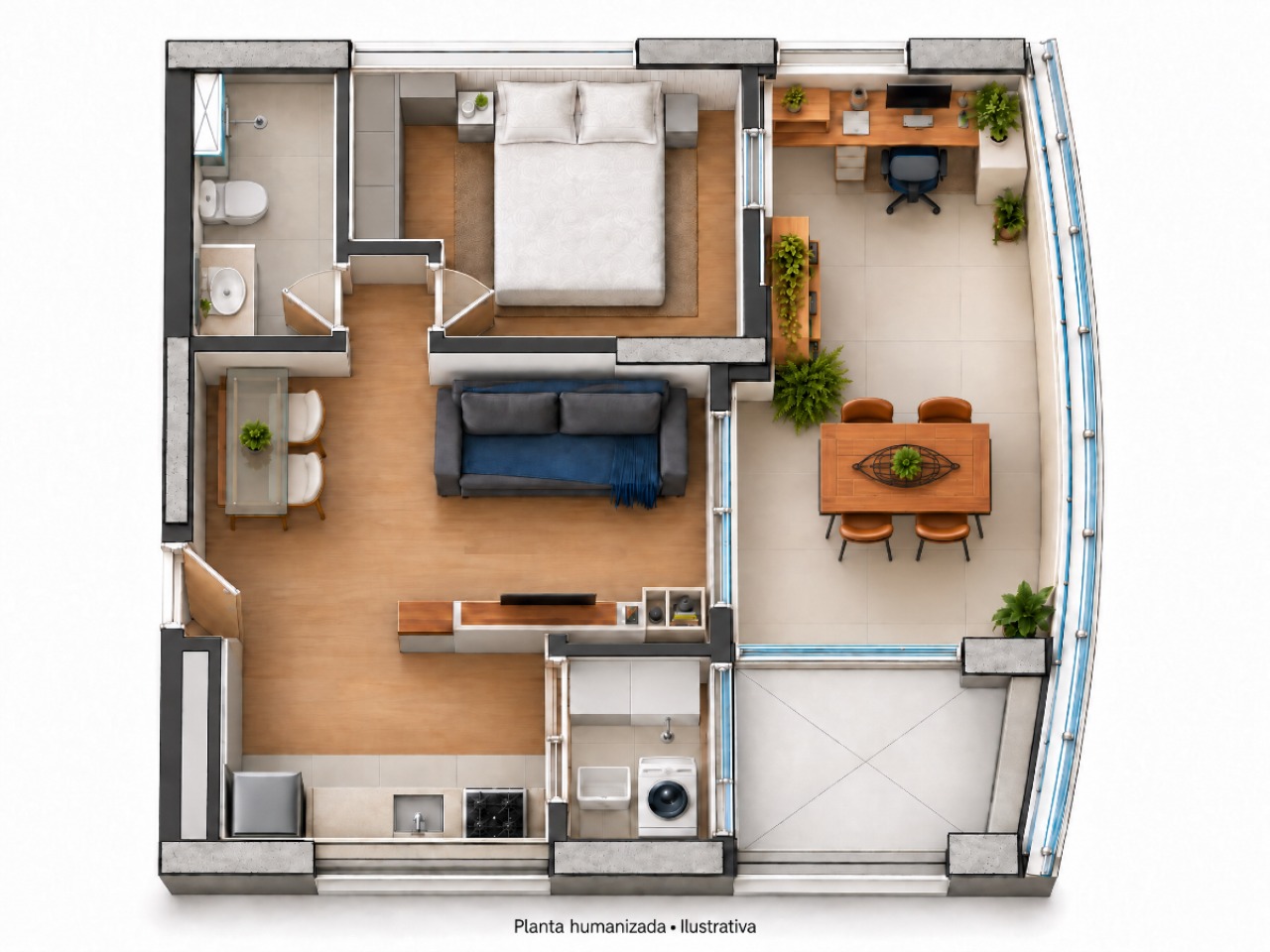 Apartamento, 1 quarto, 54 m² - Foto 40