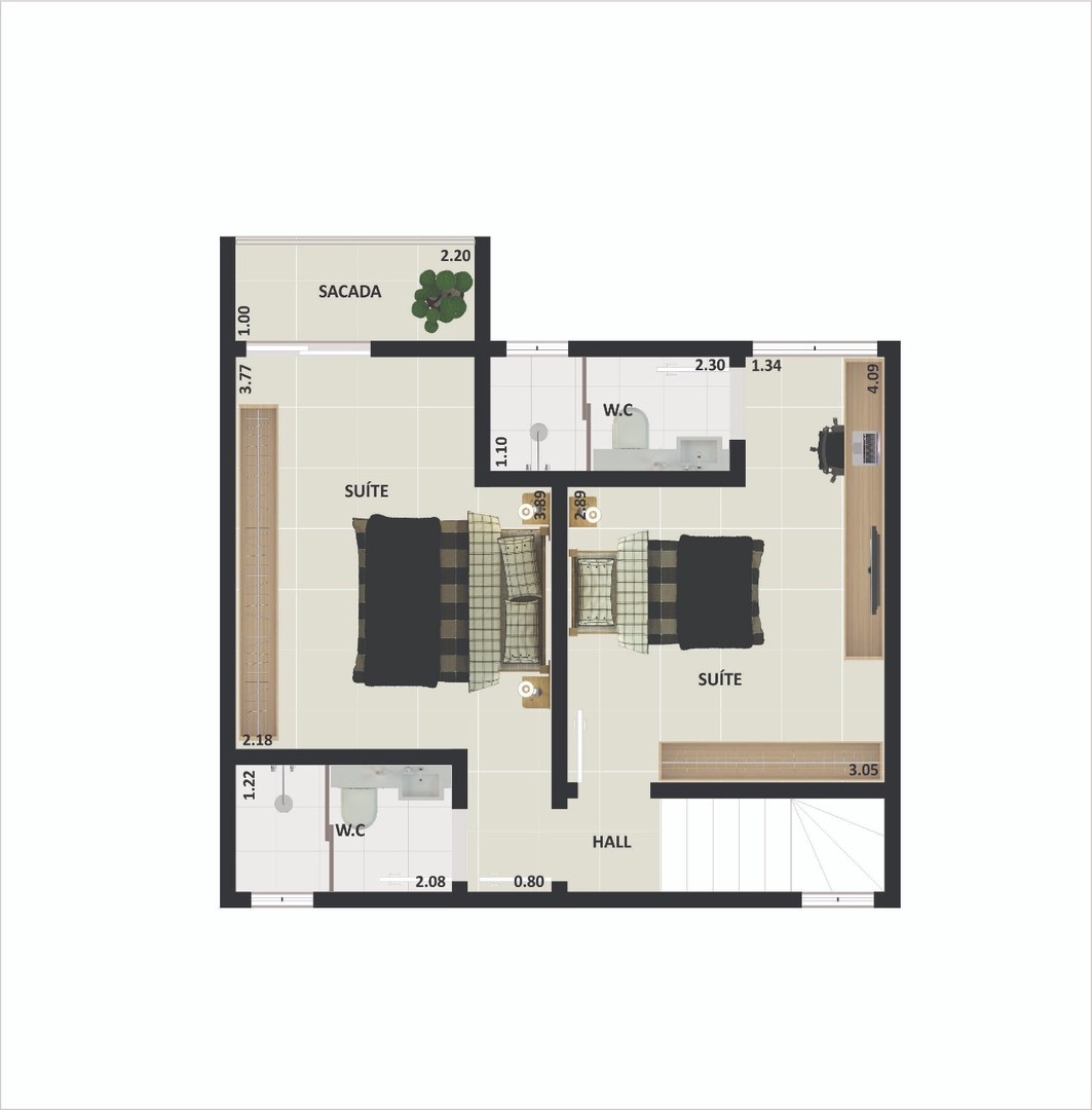 Casa de Condomínio, 2 quartos - Foto 6