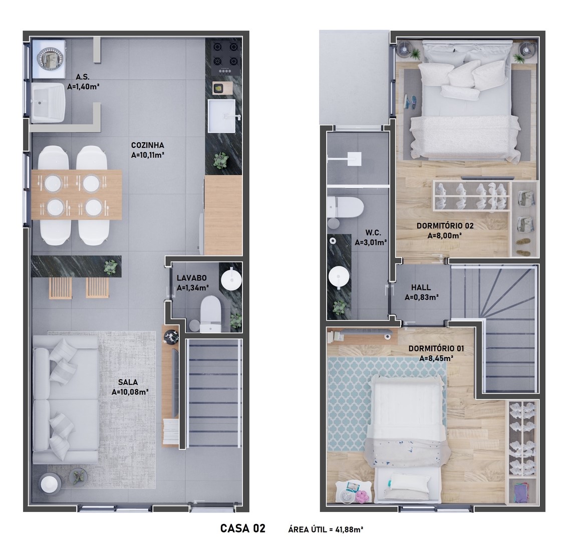 Casa de Condomínio, 2 quartos - Foto 4