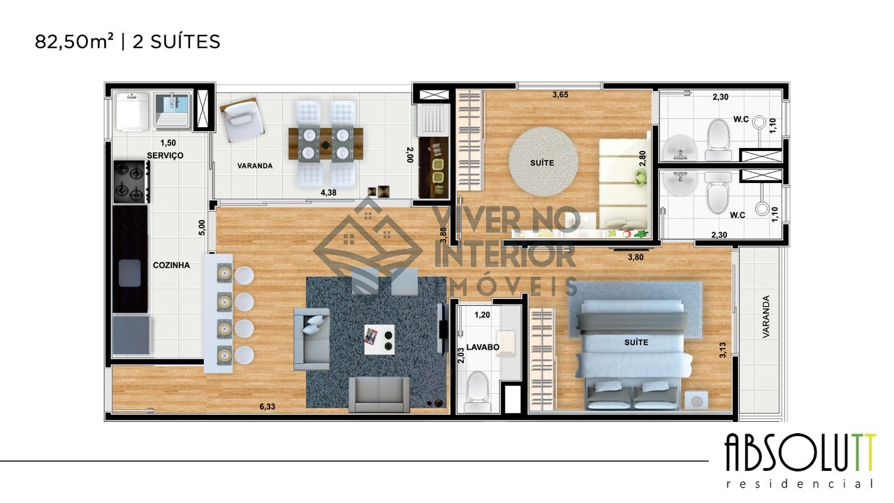 Apto. À venda absolutt residencial fase 2 - itu novo centro 