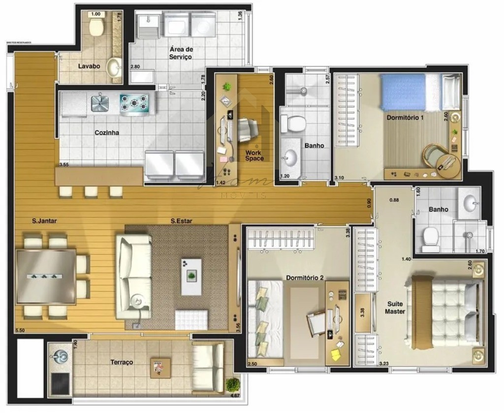 Apartamento, 3 quartos, 96 m² - Foto 52