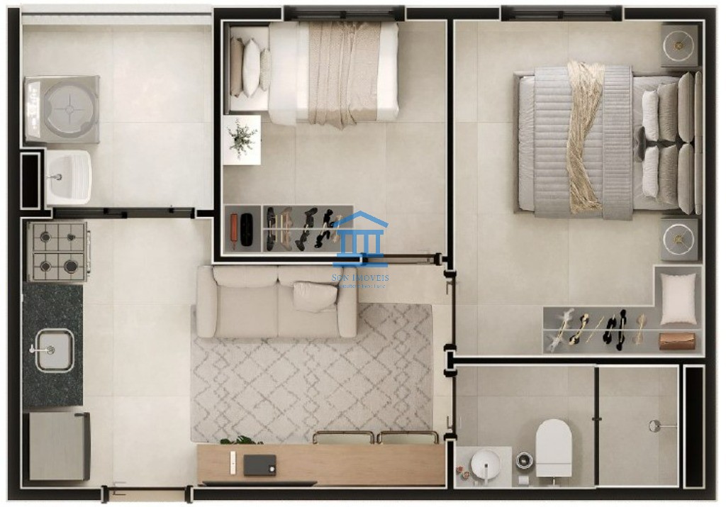 Venda de Apartamento no Tucuruvi: 1 Quarto, 1 Sala, 1 Banheiro - 25,33 m² em São Paulo-SP!
