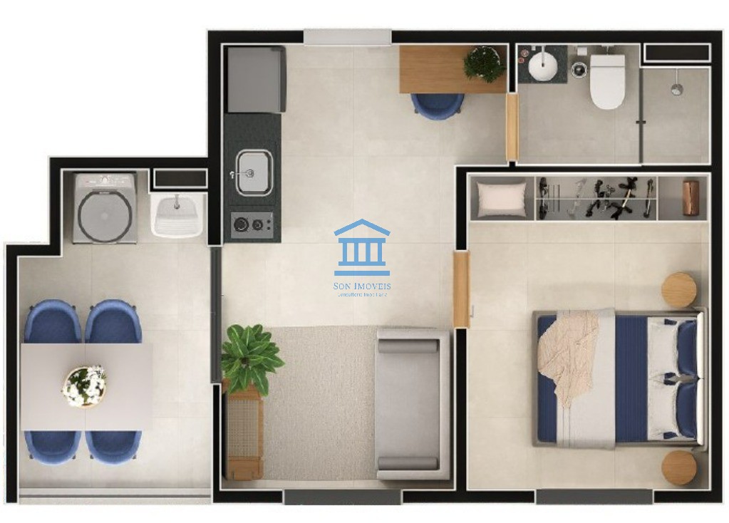 Venda de Apartamento no Tucuruvi: 1 Quarto, 1 Sala, 1 Banheiro - 25,33 m² em São Paulo-SP!
