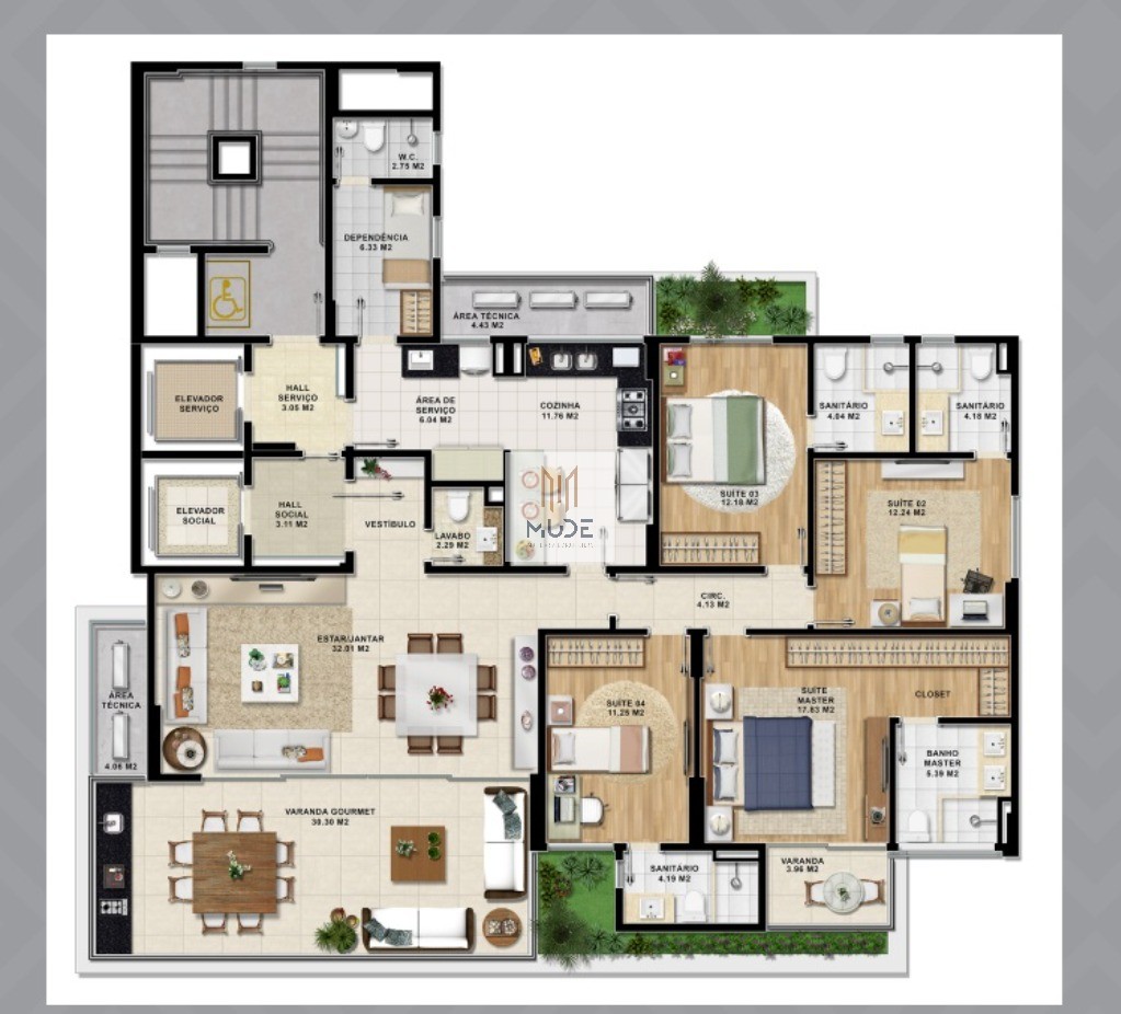 Apartamento, 4 quartos, 171 m² - Foto 8