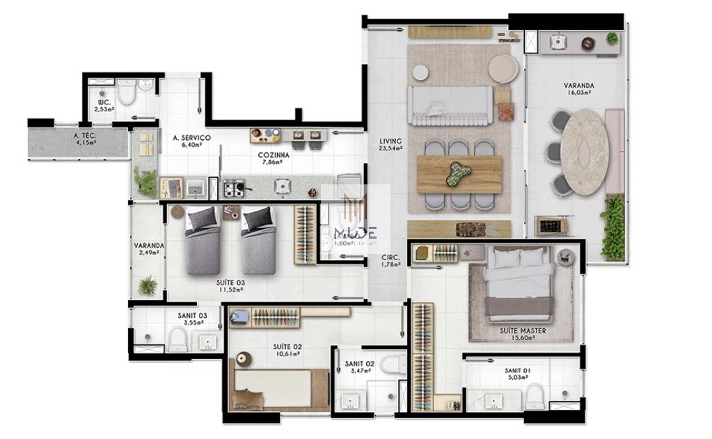 Apartamento, 3 quartos, 116 m² - Foto 9