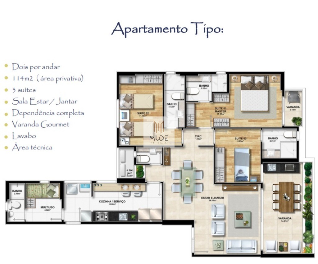 Apartamento, 3 quartos, 114 m² - Foto 9