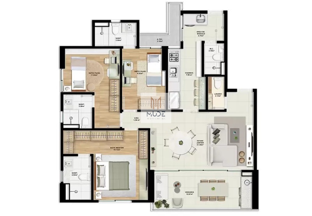 Apartamento, 3 quartos, 103 m² - Foto 22