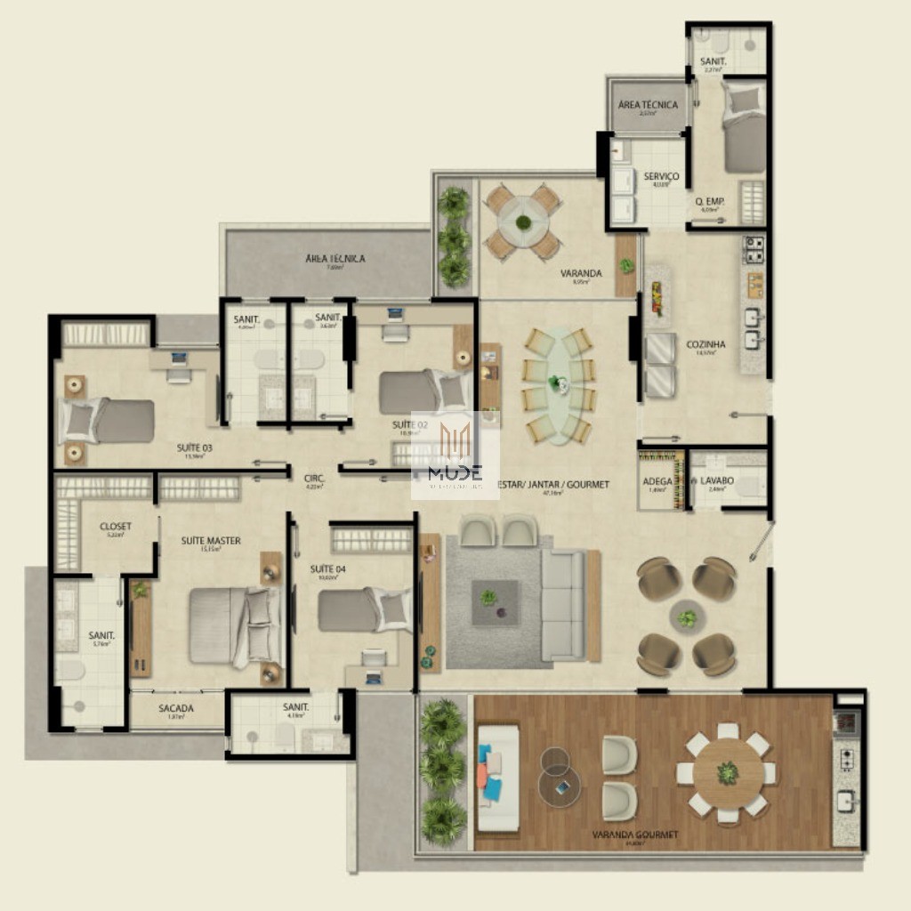 Apartamento, 4 quartos, 210 m² - Foto 46