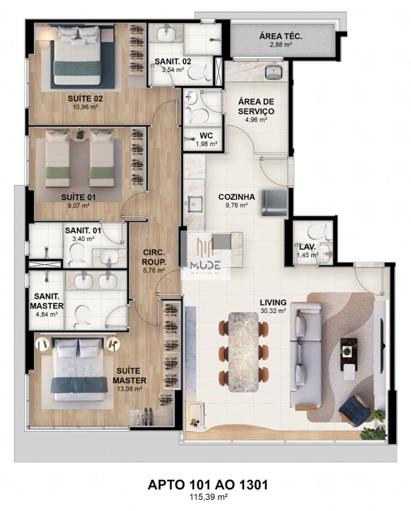 Apartamento, 3 quartos, 132 m² - Foto 19