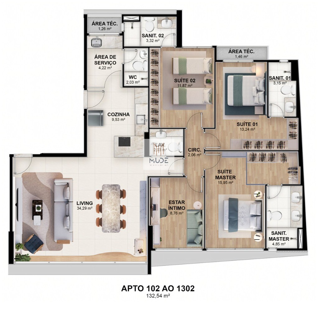 Apartamento, 3 quartos, 132 m² - Foto 20