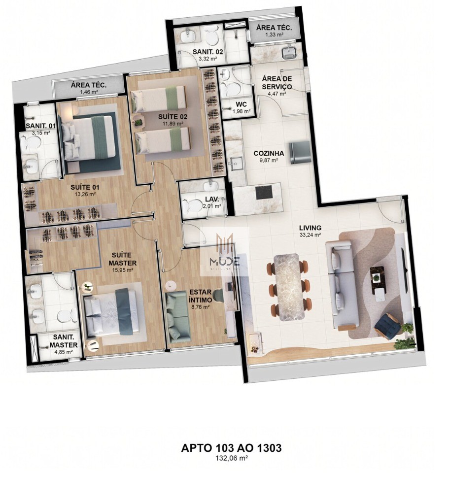 Apartamento, 3 quartos, 132 m² - Foto 21