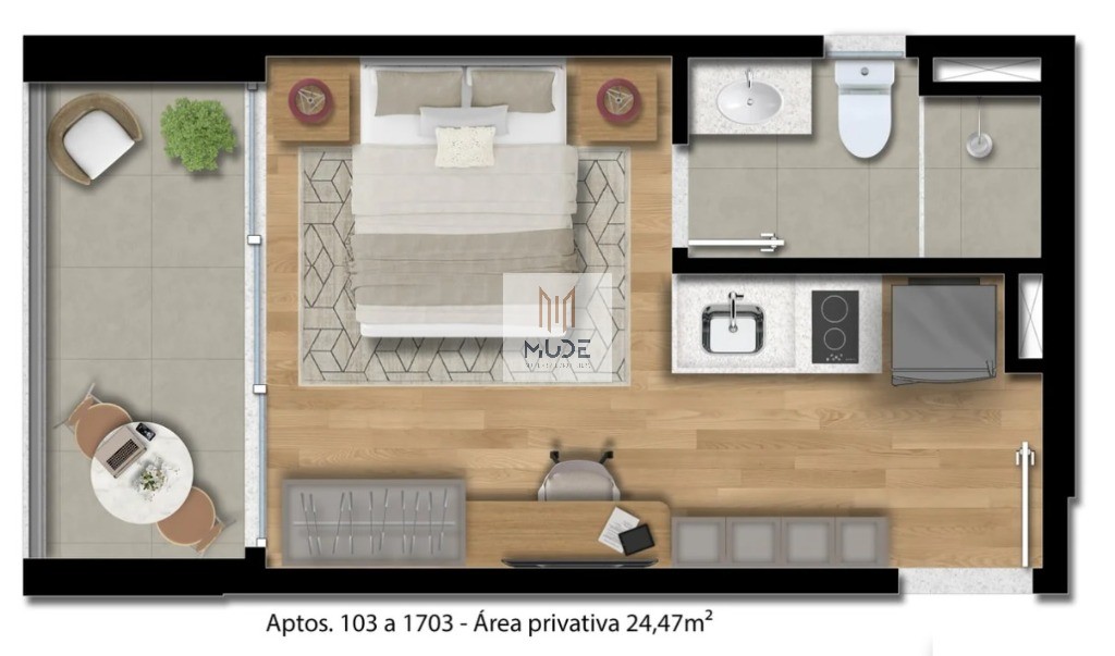 Apartamento, 1 quarto, 19 m² - Foto 12