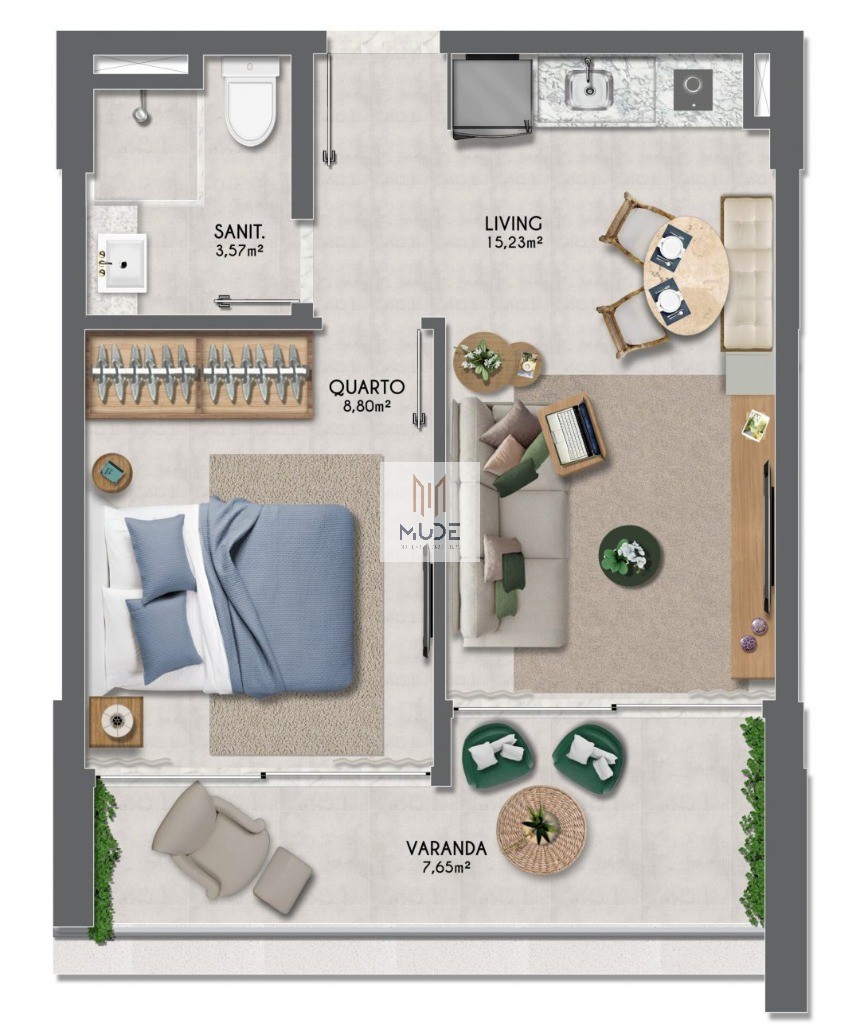 Apartamento, 1 quarto, 35 m² - Foto 13