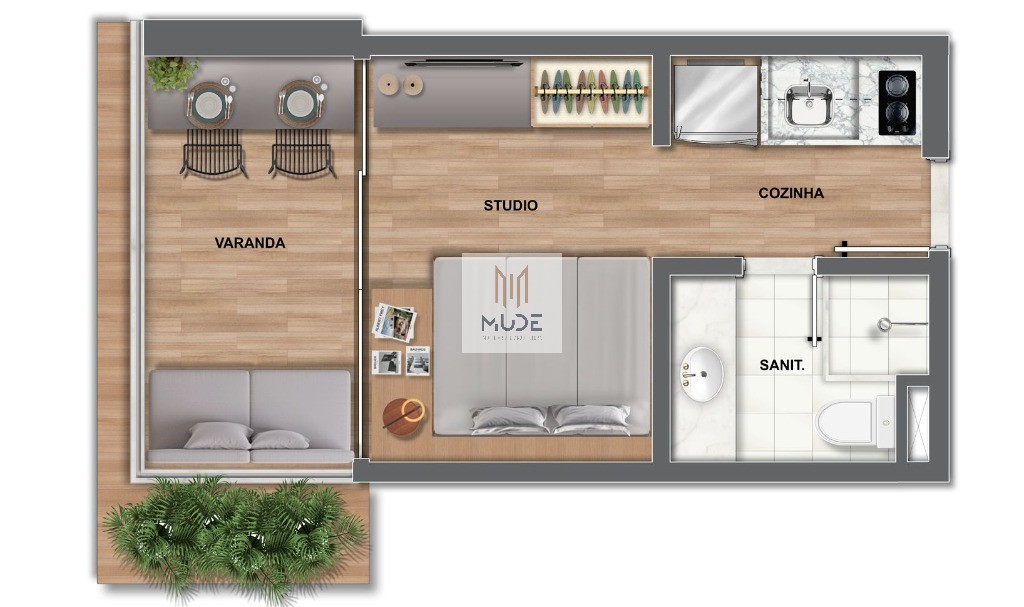 Apartamento, 1 quarto, 23 m² - Foto 14