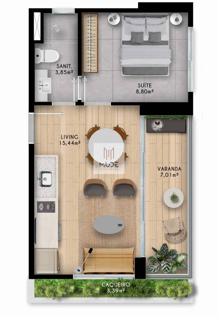Apartamento à venda com 1 quarto, 35m² - Foto 25
