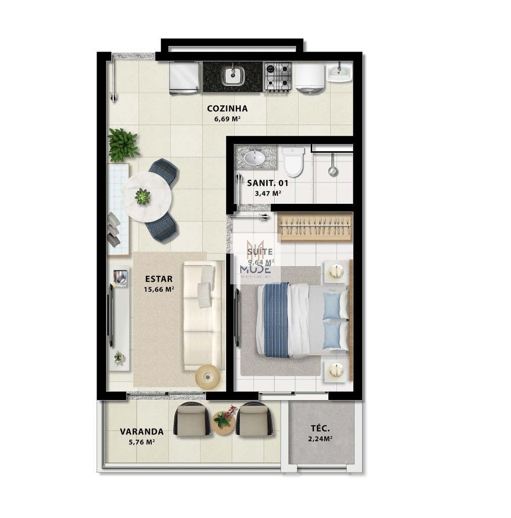 Apartamento, 2 quartos, 65 m² - Foto 16