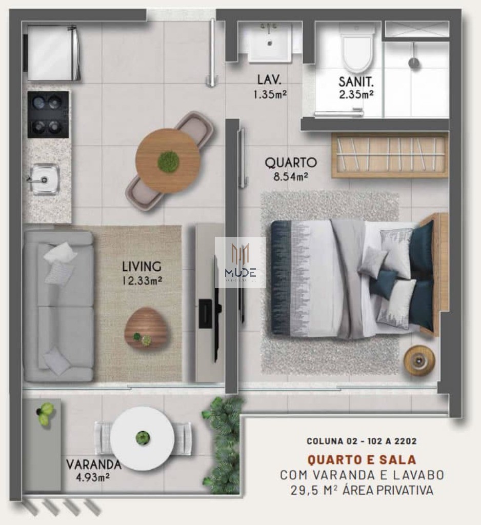 Apartamento, 1 quarto, 30 m² - Foto 11