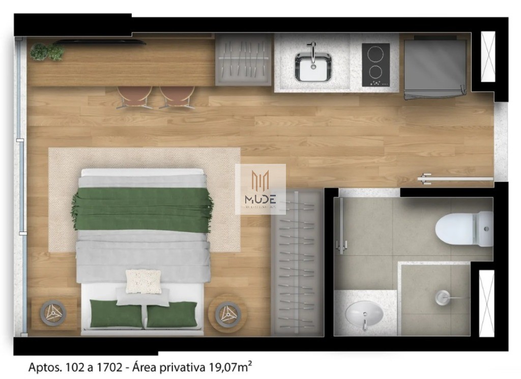 Apartamento, 1 quarto, 19 m² - Foto 11