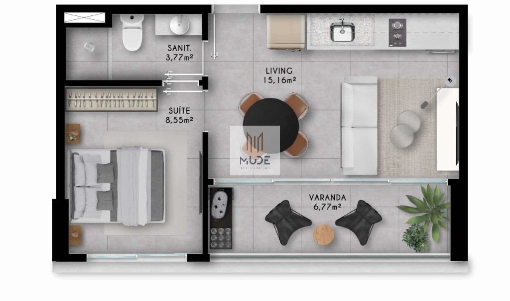 Apartamento à venda com 1 quarto, 35m² - Foto 26