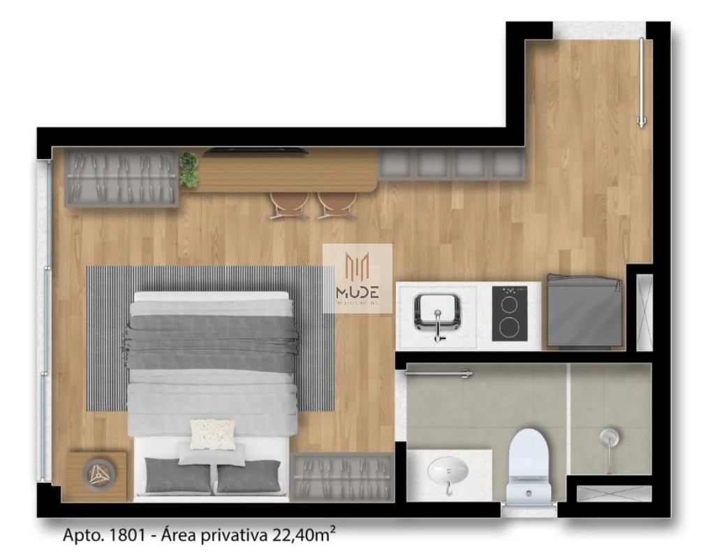 Apartamento, 1 quarto, 19 m² - Foto 9