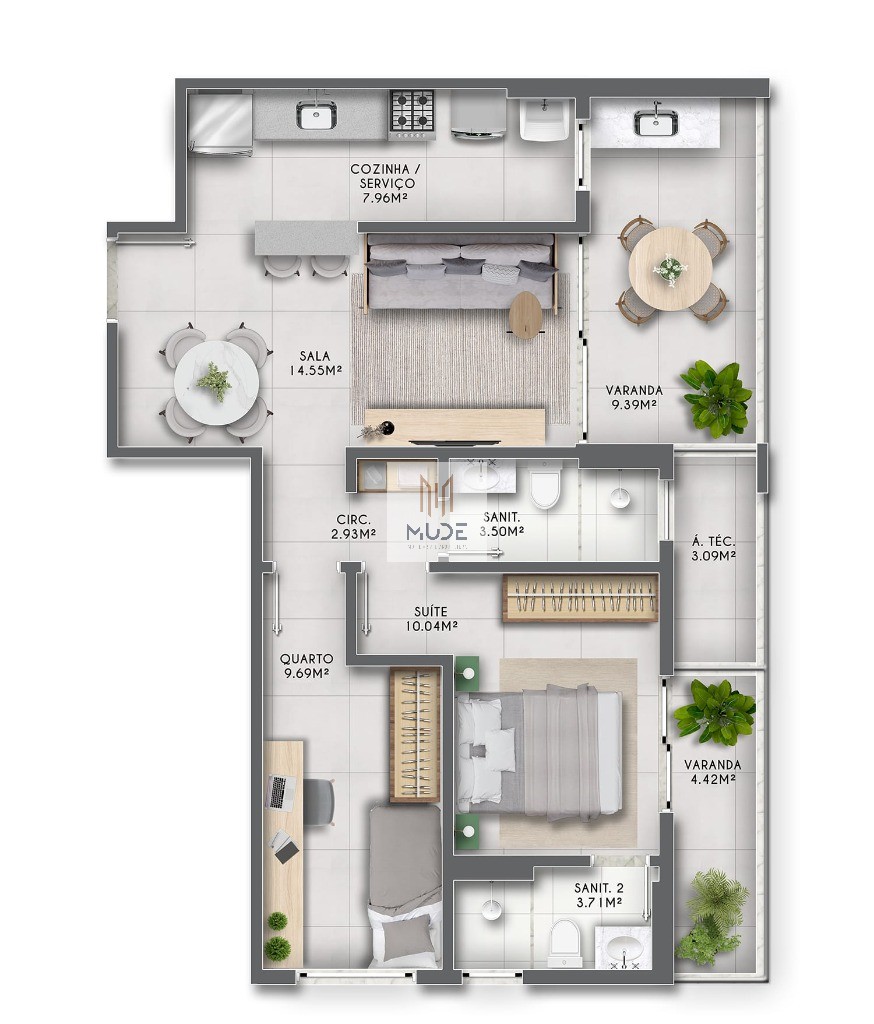 Apartamento, 2 quartos, 62 m² - Foto 8