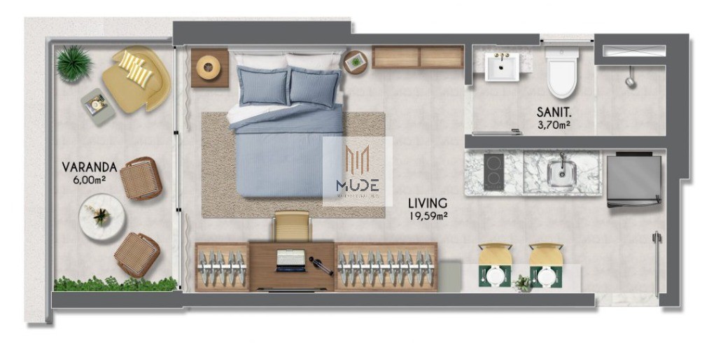 Apartamento, 1 quarto, 35 m² - Foto 11