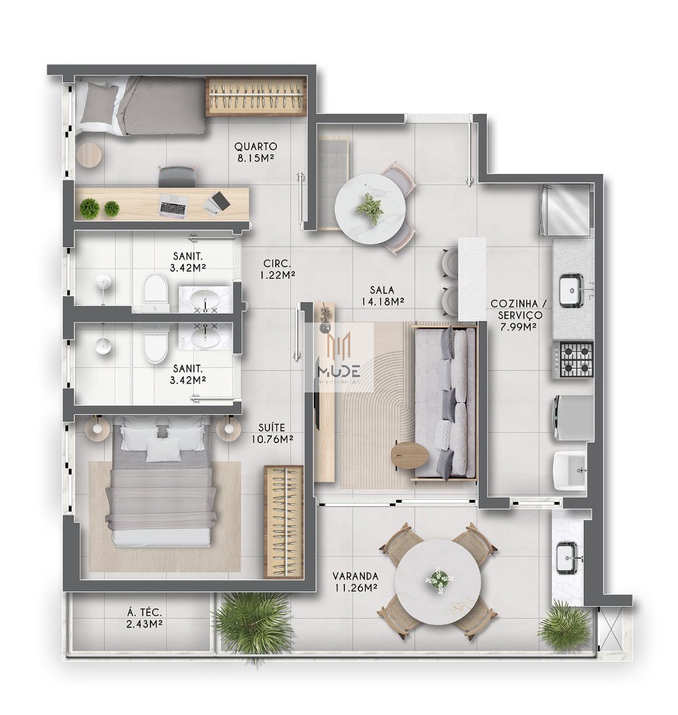 Apartamento, 2 quartos, 62 m² - Foto 7