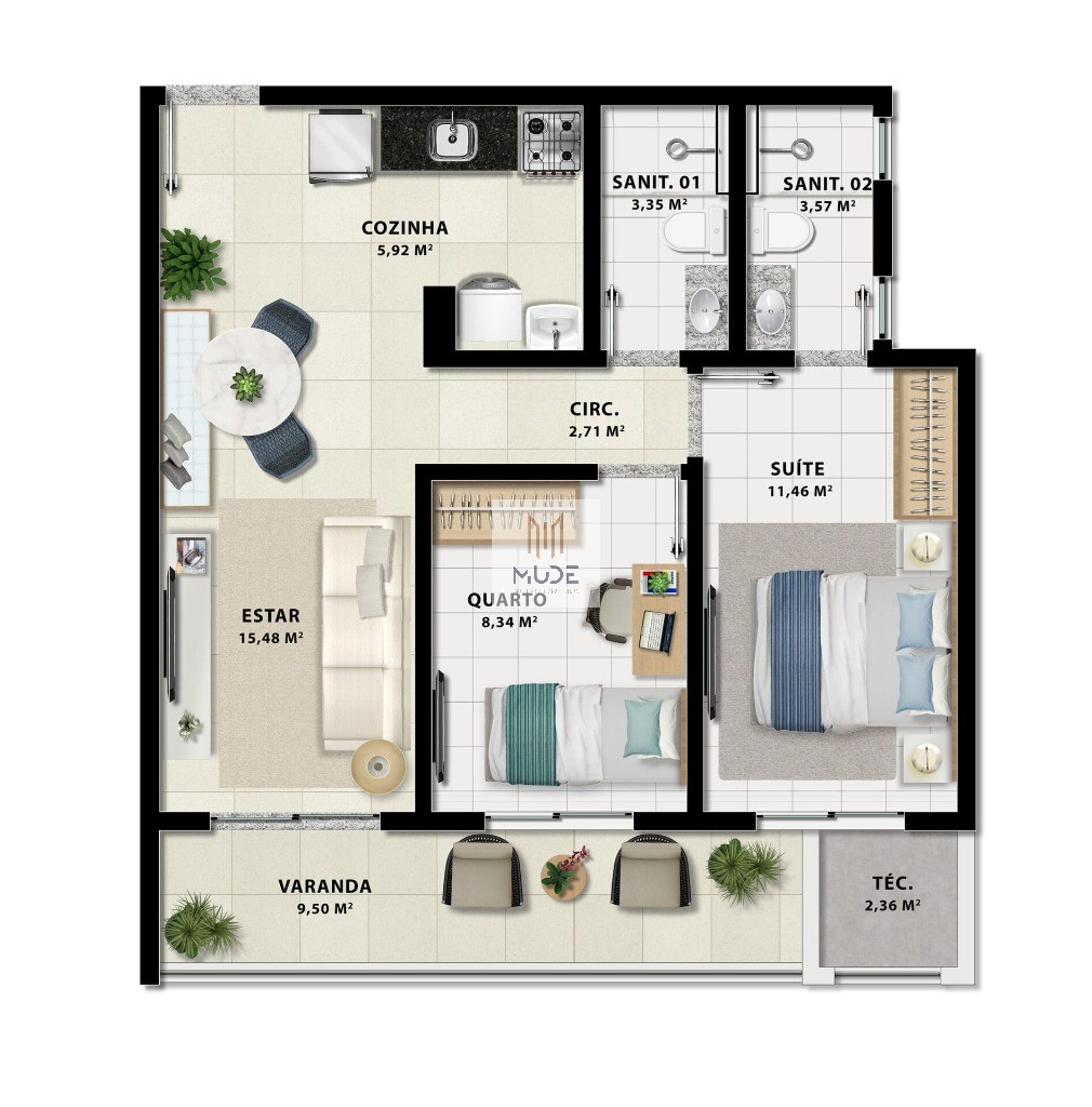 Apartamento, 2 quartos, 65 m² - Foto 17