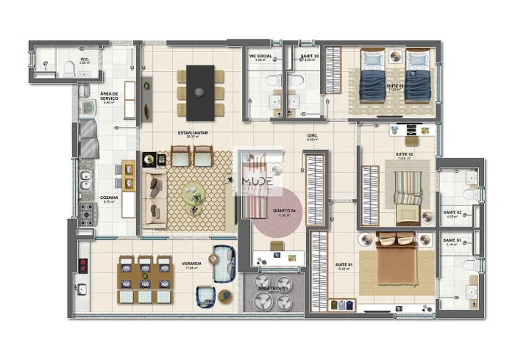 Apartamento, 4 quartos, 140 m² - Foto 12