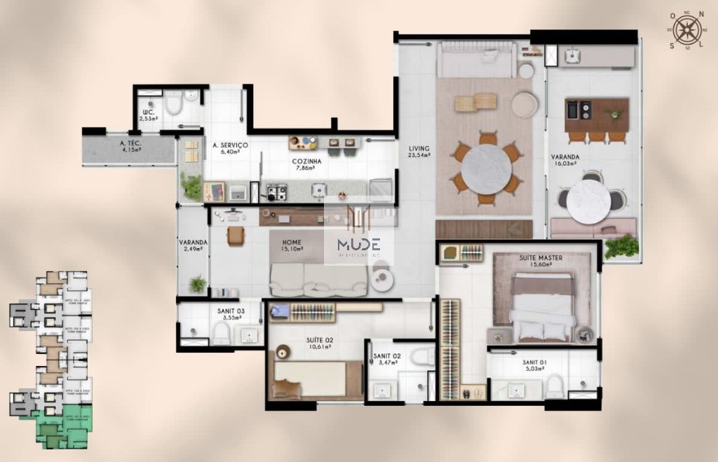 Apartamento, 3 quartos, 116 m² - Foto 14